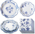 Kate Aspen Blue Willow Paper Plate and Napkin Set - Elegant Disposable Plates for Weddings, Something Blue Before I Do Bridal Shower Decorations, Baby Shower Plates, Tea Party Supplies - 62 Piece by KateAspen