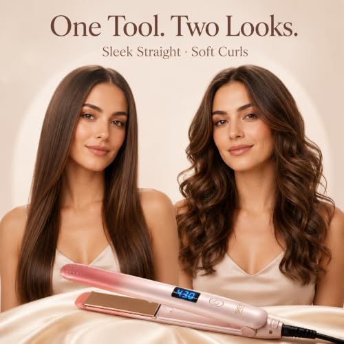 SVEY Dual Voltage Hair Straightener Titanium Ceramic Flat Iron for Travel - Image 3