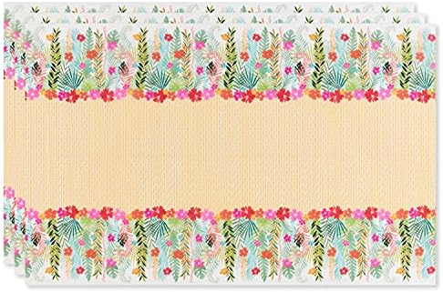 American Greetings Tropical Luau Party Supplies for BBQs and All Summer Parties, Plastic Table Covers (3-Count) by AmericanGreetings