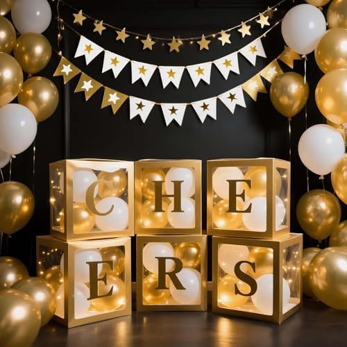 Ledido Transparent Balloon Boxes with 78 Letters Numbers Fairy Lights 5PCS - Image 6