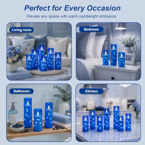 Raycare 7 Pack Flameless Battery Operated Pillar Candles with Remote Timer - Image 5