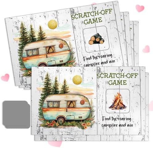 Camping Theme Scratch Off Game Cards for Camping Birthday Party by Unknown