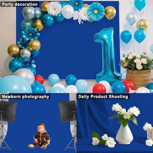 Royal Blue Photography Backdrop for Photoshoot, Fabric, 10x20 FT - Image 6