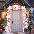 Peryiter 3 Pcs Christmas Door Decorations Snowflake Snowman Porch Banner by Peryiter