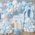 200Pcs Blue and White Balloon Garland Arch Kit - Light Blue White Balloons 18 12 10 5 Inch Different Size Balloons for Birthday Baby Shower Bachelorette Gender Reveal Party Decoration Supplies by Unknown