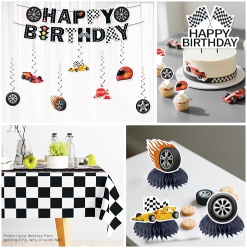 218Pcs Cars Birthday Decorations Tableware Set, 25 Serves - Image 6