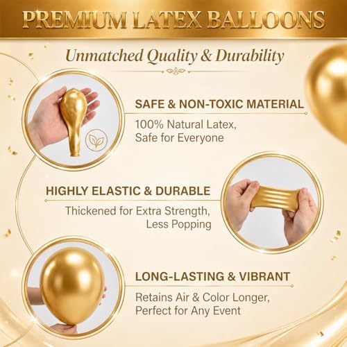 Balloon Column Kit Set of 2 With Balloons Included - with Base, and Pole,Balloon Tower Backdrop Decoration for Wedding, Baby Shower, Birthday Party, or Bachelorette Parties (Rose Champagne Gold) - Image 6