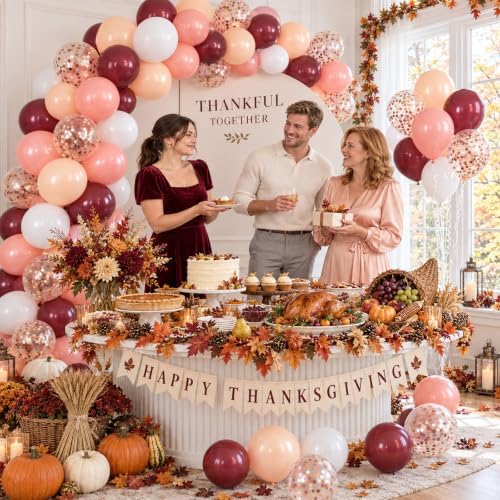 Maroon Balloons, 50 Pcs Burgundy for Fall Thanksgiving Anniversary Party - Image 5