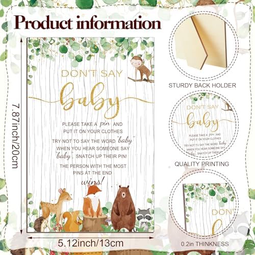 Patelai 321 Pcs Baby Shower Games Supplies, Woodland Animal - Image 3