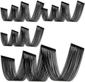 Breling 4 Pcs Black Ceiling Fringe Curtains, Metallic Foil Drapes, 15 ft by Breling
