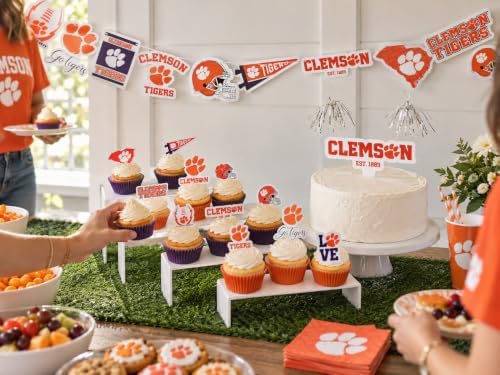 Clemson Party Decor Graduation Decorations Tigers Birthday Supplies 42 Pc - Image 2