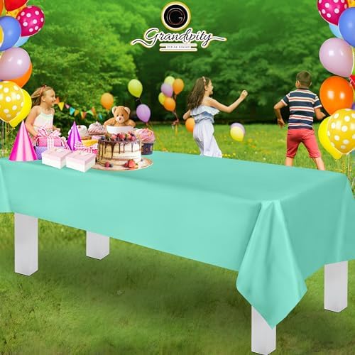 Grandipity Plastic Table Cloth Disposable 12 Pack 54” x 108” Rectangle - Image 6