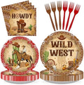 96Pcs Wild West Cowboy Party Decorations, Serves 24 by Greencian
