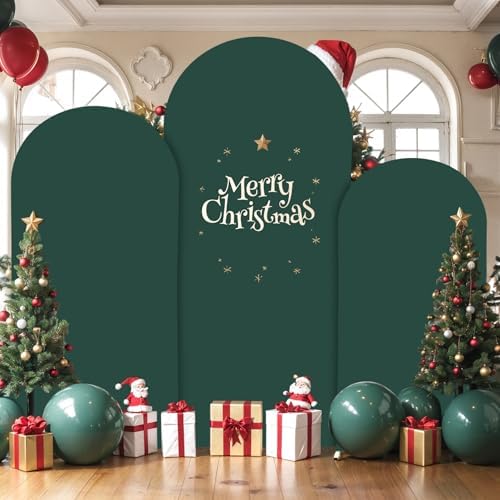6.6 ft Arch Backdrop Cover Hunter Green - Double-Sided Spandex Arch Covers Stretchy Backdrop for Balloon Arches Birthday Party Baby Shower Banquet Wedding Photo Background - Image 6