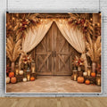 12x8ft Fall Photo Backdrop Barn Door Thanksgiving Backdrops for Photography by Lexfvpoo