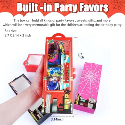 208 Pcs Spider Theme Party Favors Pack - For 12 Kids , Goodie Bag Stuffers - Image 5