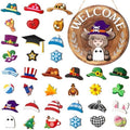 Vicenpal 35 Pcs Fall Interchangeable Highland Cow Welcome Sign, Red Brown by Vicenpal