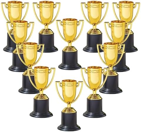 ZUGAR LAND Small Gold Trophies - Pack. (4") Plastic. Bulk Mini Trophy Cups. Great Olympic/Sports Participation Event Tournaments and Competitions Party Favors Themed Decoration - Image 6