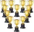 ZUGAR LAND Small Gold Trophies - Pack. (4") Plastic. Bulk Mini Trophy Cups. Great Olympic/Sports Participation Event Tournaments and Competitions Party Favors Themed Decoration by ZugarLand