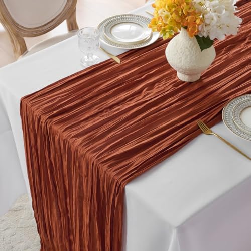6 Pack Cheesecloth Table Runner 35"×120" Gauze Fabric Fall Table Runner - Image 4