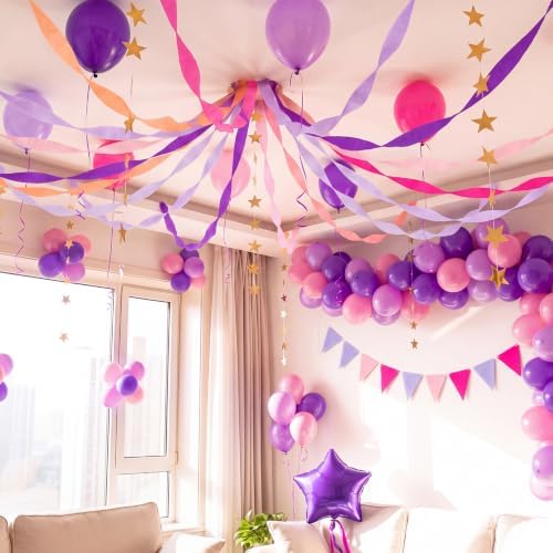 Frienda 14 Pcs Purple Pink Party Decorations Set for Fancy Birthday Party - Image 7