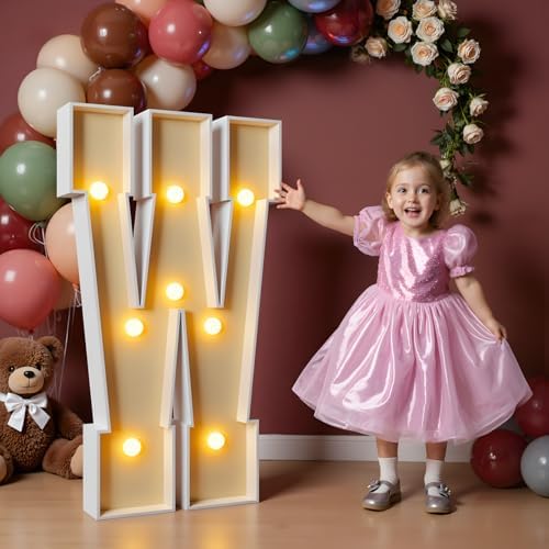 imprsv 3FT Marquee Letters, Large Light Up Letters W Sign for Party Decor by Letsmakeitimpressive