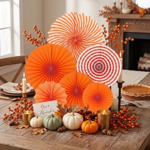 Thanksgiving and Friendsgiving Party Decorations Set, Autumn Fall Harvest Decor Supplies with Festive Banners, Hanging Swirls and Seasonal Ornaments for Home Celebration - Image 3