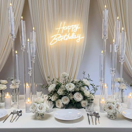 35inch 10pcs Acrylic Candelabra Centerpieces for Tables 5 Arms Wedding centerpieces for Decorations - Image 4