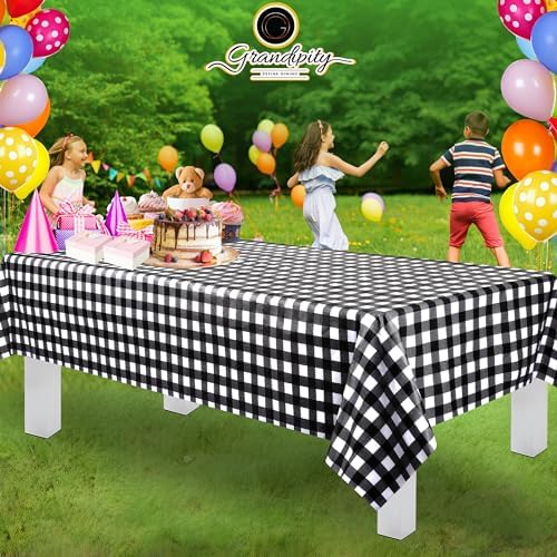 Grandipity Plastic Table Cloth Disposable 12 Pack 54” x 108” Rectangle - Image 6