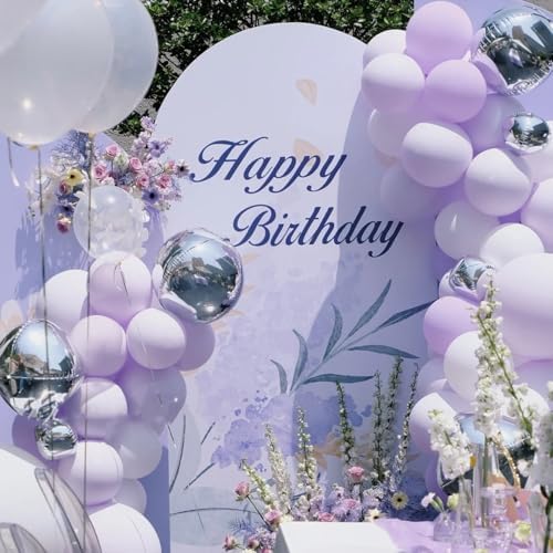 Voircoloria 66pcs Lilac Purple Faded Purple Latex Party Balloons, 12inch - Image 6