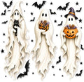 Halloween Window Clings Decorations Ghost Pumpkin Black Cat Window Stickers Static Spooky Glass Window Sticker Decals for Home Office Classroom Party Haunted House Seasonal Decor 3 Sheets by Unknown