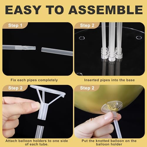 10 Sets Balloon Stand Kit, Balloon Sticks Holder with Base Birthday Wedding Graduation Party Decortaions Table Centerpieces Balloon Arch kit - Image 4