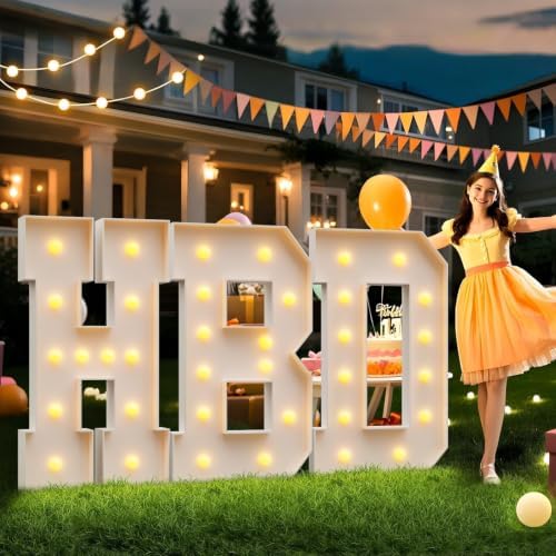 imprsv 4FT Marquee Letters, Large Light Up Letters U Sign for Party Decor - Image 5