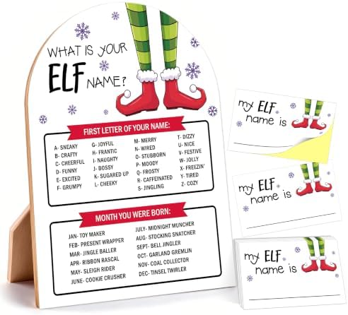 Elf Game for Christmas Party Decor, What's Your Elf Name Game by Unknown
