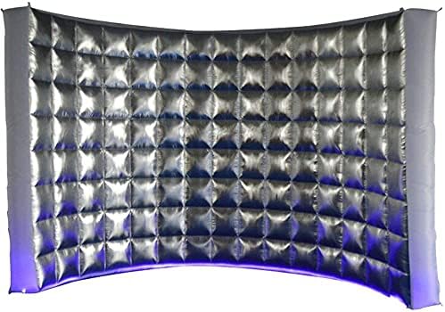 SAYOK Inflatable Silver Photo Booth Wall Selfie Booth Backdrop, Photo Booth Enclosure Portable Photoshoot Background Silver Wall for Party Wedding Events by SAYOK