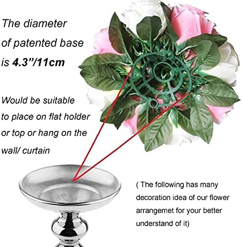 Flower Balls Table Rose Centerpieces: 2 Pcs Fake Flowers Champagne White - Image 5
