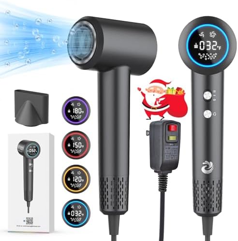 KARFUN 110000RPM Ionic Hair Dryer, Positive & Negative Ion Tech (Gray) by Wearecommittedtoprovidinghigh-qualityandcost-effectiveproductsEmpoweringyoutocreateabrighterfuture