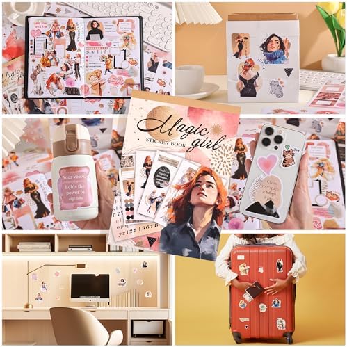 Magic Girl Decal Stickers Book For Planners, Calendars, Journals, Vision Boards, Projects, Laptop & Water Bottles – Premium Quality, Hand Drawn, Waterproof – Scrapbook Accessories For Women - 24 Pages - Image 3