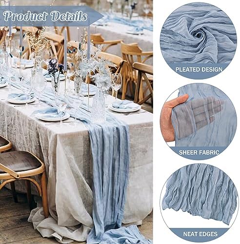 10FT Cheesecloth Table Runner Boho Party Home Decorations - Image 2