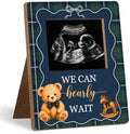 Bear Baby Shower Decor Frame, Vintage Tartan Preppy Bear Baby Shower Party Supplies, for Expecting Parents-to-Be Keepsake Gifts, Pregnancy Sonogram Frame Keepsake, Gender Reveal Present by Unknown