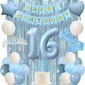Trgowaul Light Blue Sweet 16th Birthday Decorations for Girls by Trgowaul