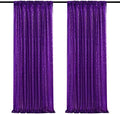 Purple Sequin Backdrop 2 Pieces 2ftx8ft Wedding Glitter Curtain Backdrop Arch Fabric Drapes for Baby Shower Birthday Party Decoration by SoarDream