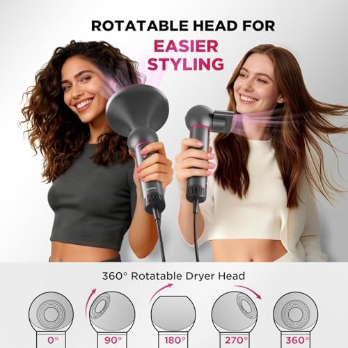 BABONIR High-Speed Travel Hair Dryer, 360° Rotating Head, 0.6Lb Lightweight - Image 5