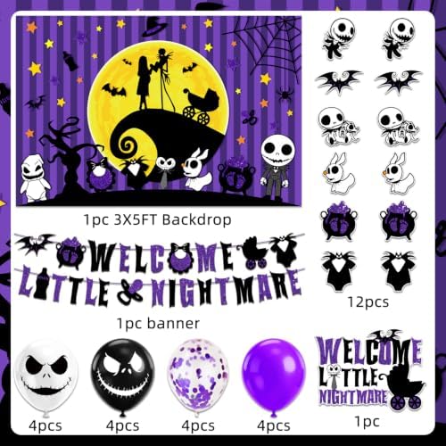 Night Christmas Baby Shower Decorations 31pcs Halloween Party Decorations - Image 2