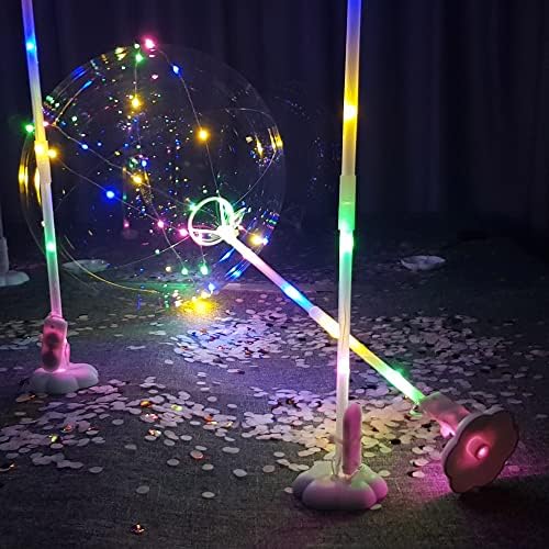Lightsfever 6PCS LED Light Up Balloons with Sticks, Centerpieces for Party - Image 5