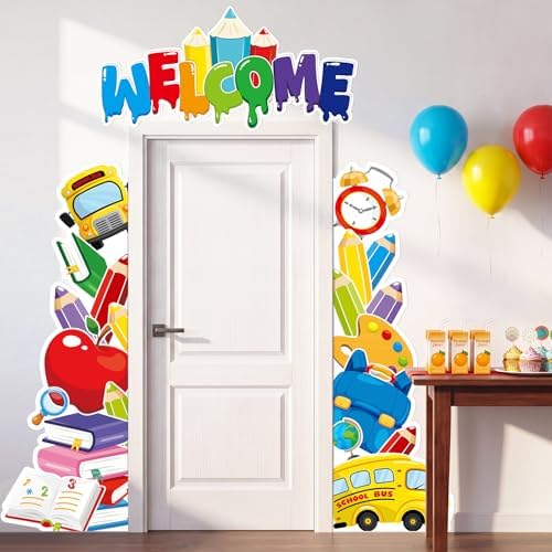 Peryiter 3 Pcs Back to School Door Decorations Welcome Classroom Banner - Image 6