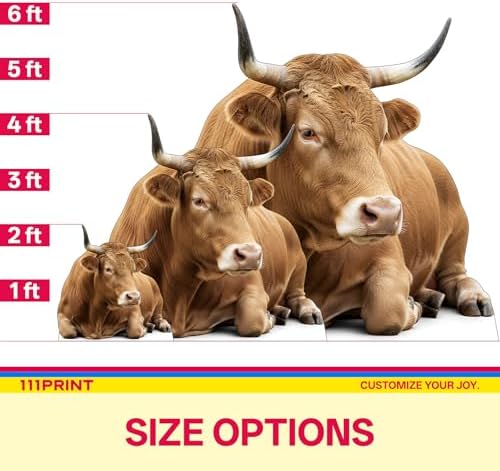 Nativity Brown Cow 4FT Life Size Cardboard Cutout, 1 PC - Image 3