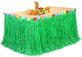Fovths Luau Grass Table Skirt, Green, 9 Feet x 29.5 Inch by Fovths