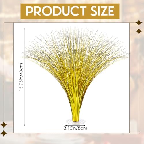 Colingmill 4 Pcs Plastic Metallic Spray Table Centerpieces, Gold - Image 2