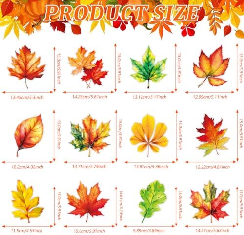 12 PCS Maple Leaf Hanging Swirls Decor, Fall Party Decorations for Thanksgiving Autumn Harvest Birthday Party, Ceiling Hanging Ornaments for Home Wall Fireplace Mantel Decoration - Image 2